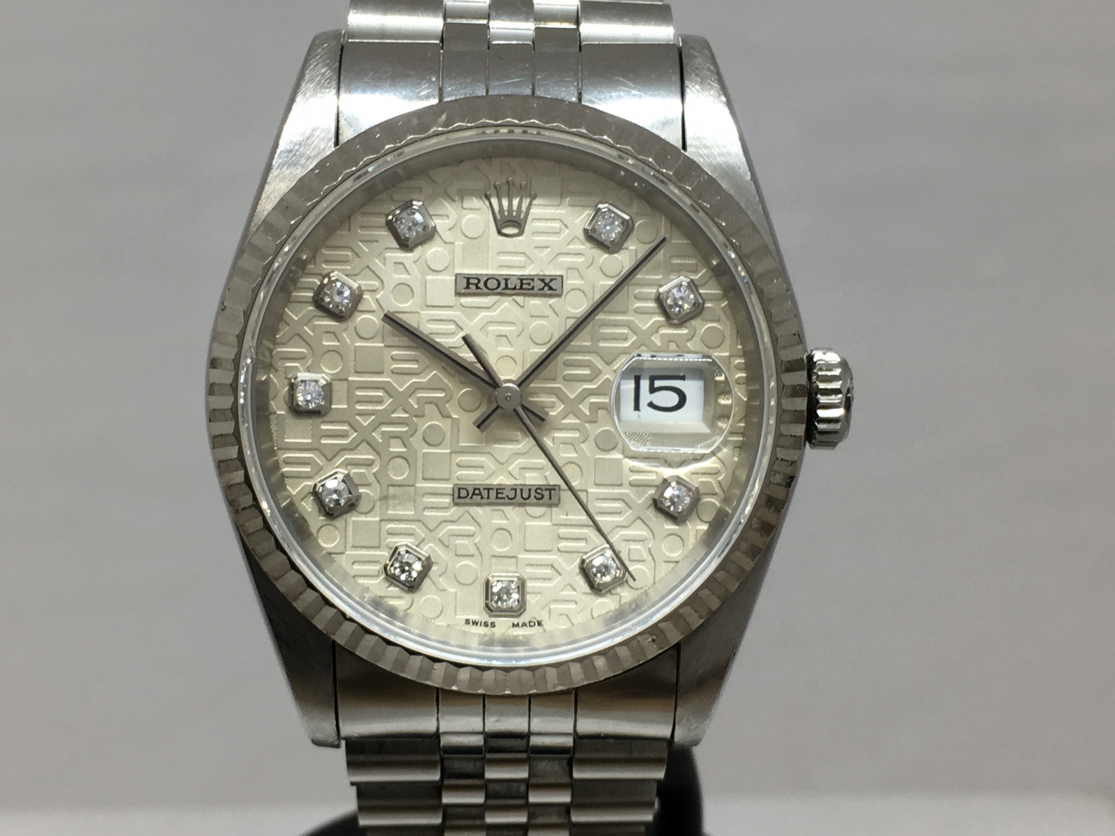 ロレックス ROLEX 16234G T番(1996年頃製造) シルバーコンピュータ /ダイヤモンド メンズ 腕時計