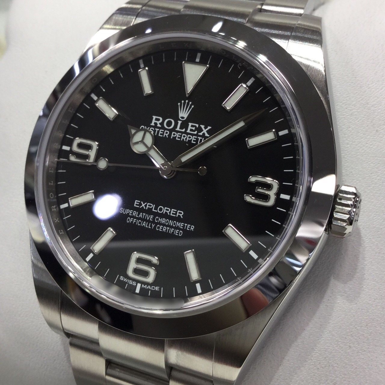 ロレックス エクスプローラー1 214270 ROLEX 腕時計 黒文字盤