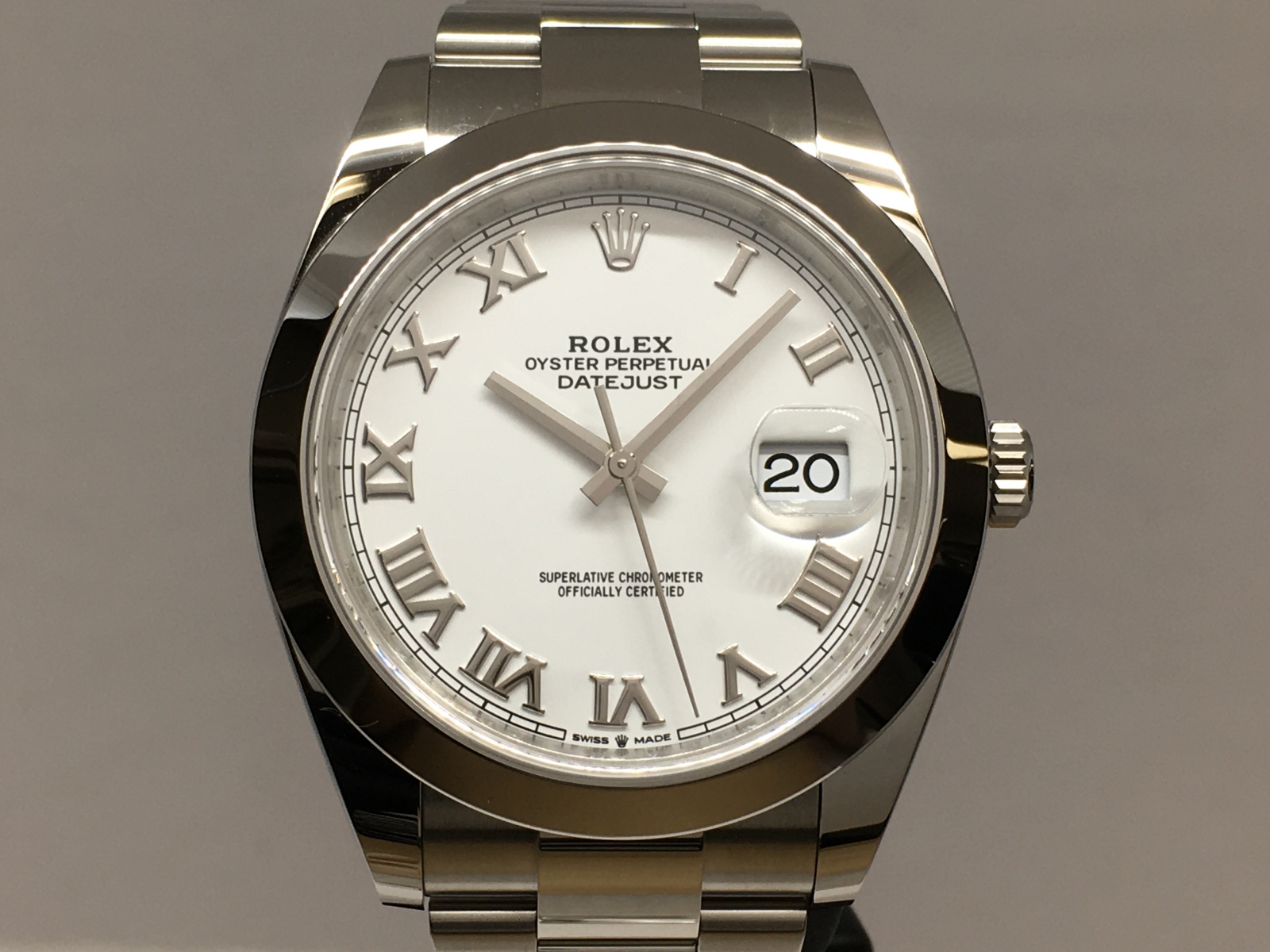 【116534】ROLEX ロレックス  126300 デイトジャスト 41 ホワイト ローマンダイヤル ランダム番 SS 自動巻き ギャランティーカード 純正ボックス 腕時計 時計 WATCH メンズ 男性 男 紳士