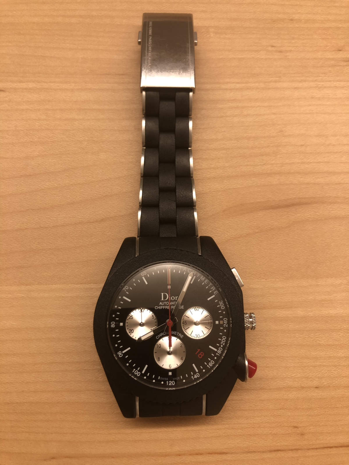 Dior ディオール クロノグラフ メンズ クオーツ ブラック 腕時計 - 時計