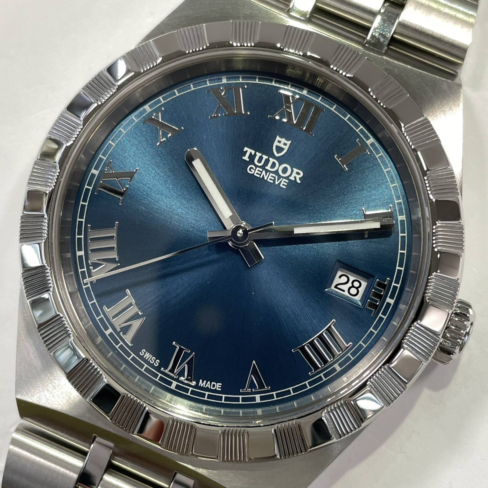 チューダー/チュードル TUDOR ロイヤル 28500 ブルー文字盤 ステンレススチール メンズ 腕時計