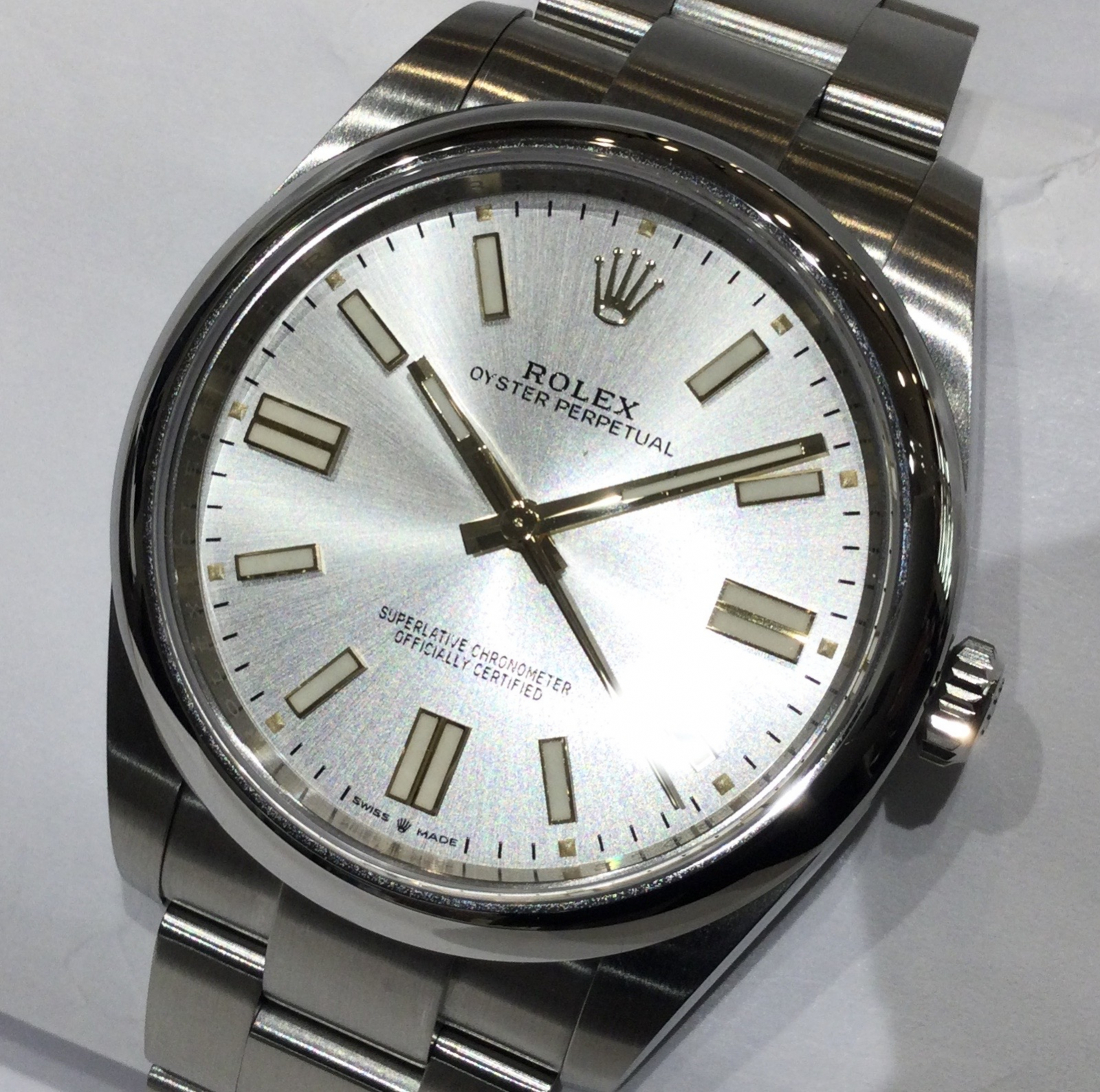 ロレックス オイスターパーペチュアル41 ランダムシリアル ルーレット 124300 ROLEX 腕時計 シルバー文字盤