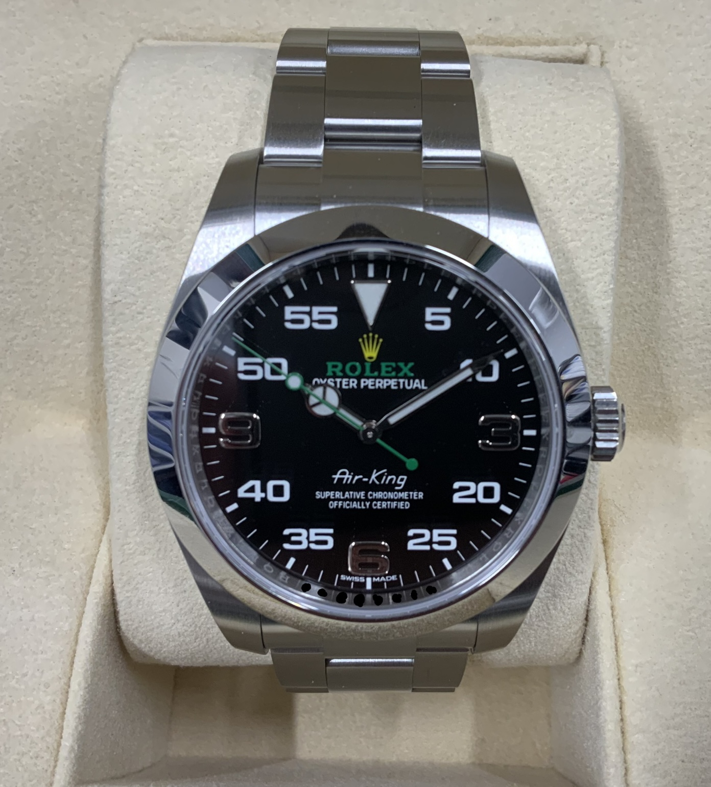 ロレックス エアキング ランダムシリアル ルーレット 116900 ROLEX 腕時計 黒文字盤