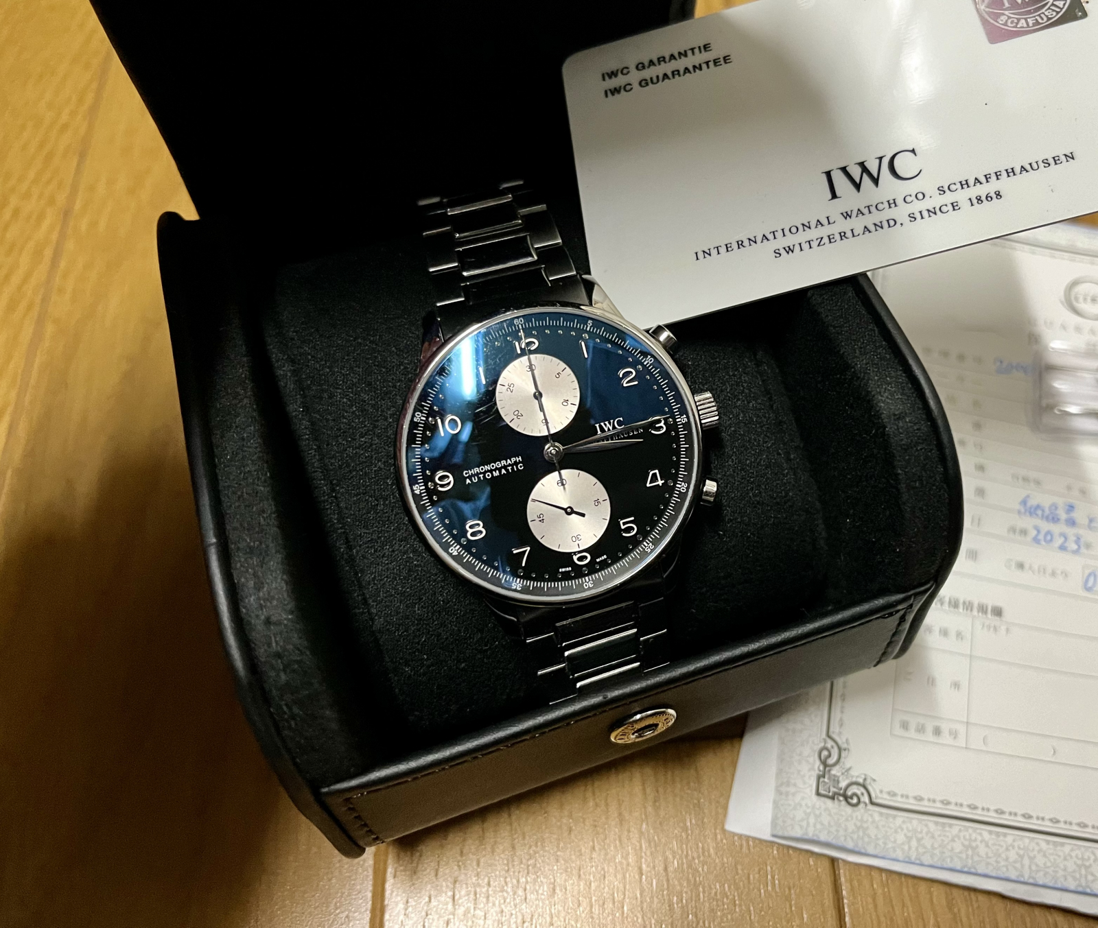 トケマー:IWC ポルトギーゼ IW371404 ポルトギーゼ 純正ステンレスストラップ付き 逆パンダ