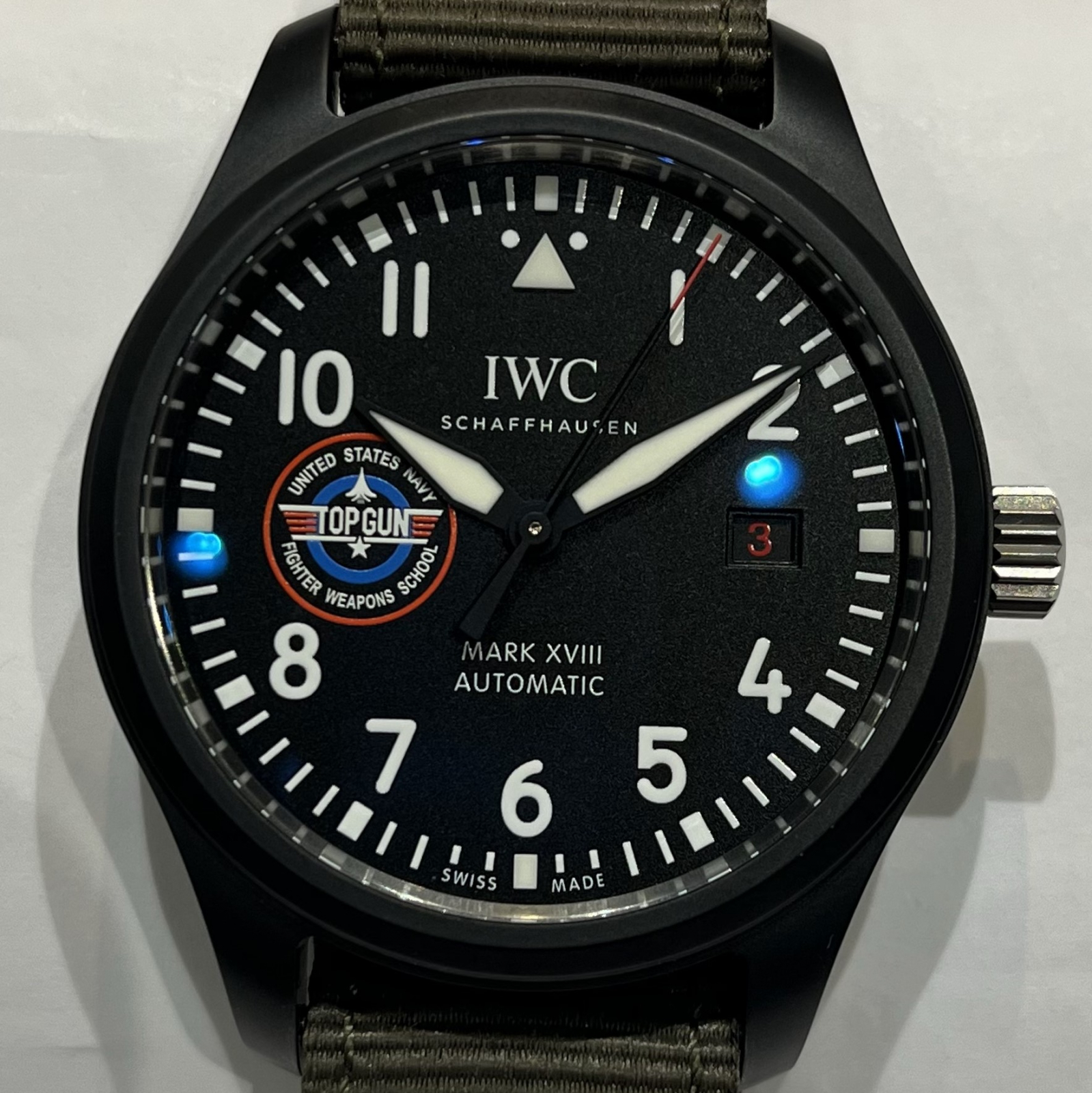 トケマー:IWC パイロットウォッチ マークXVIII・トップガンSFTI IW324712 黒文字盤 自動巻 極美品 11601288