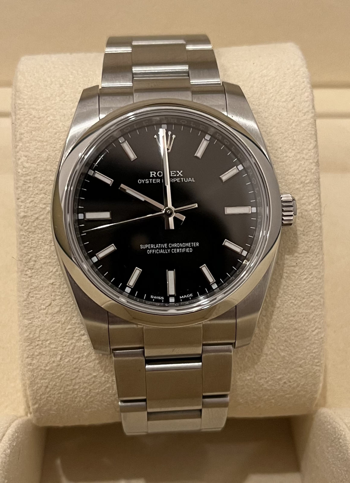 トケマー:ロレックス 114200 オイスターパーペチュアル 34 ROLEX OYSTER PERPETUAL ブラック 黒 オイパペ